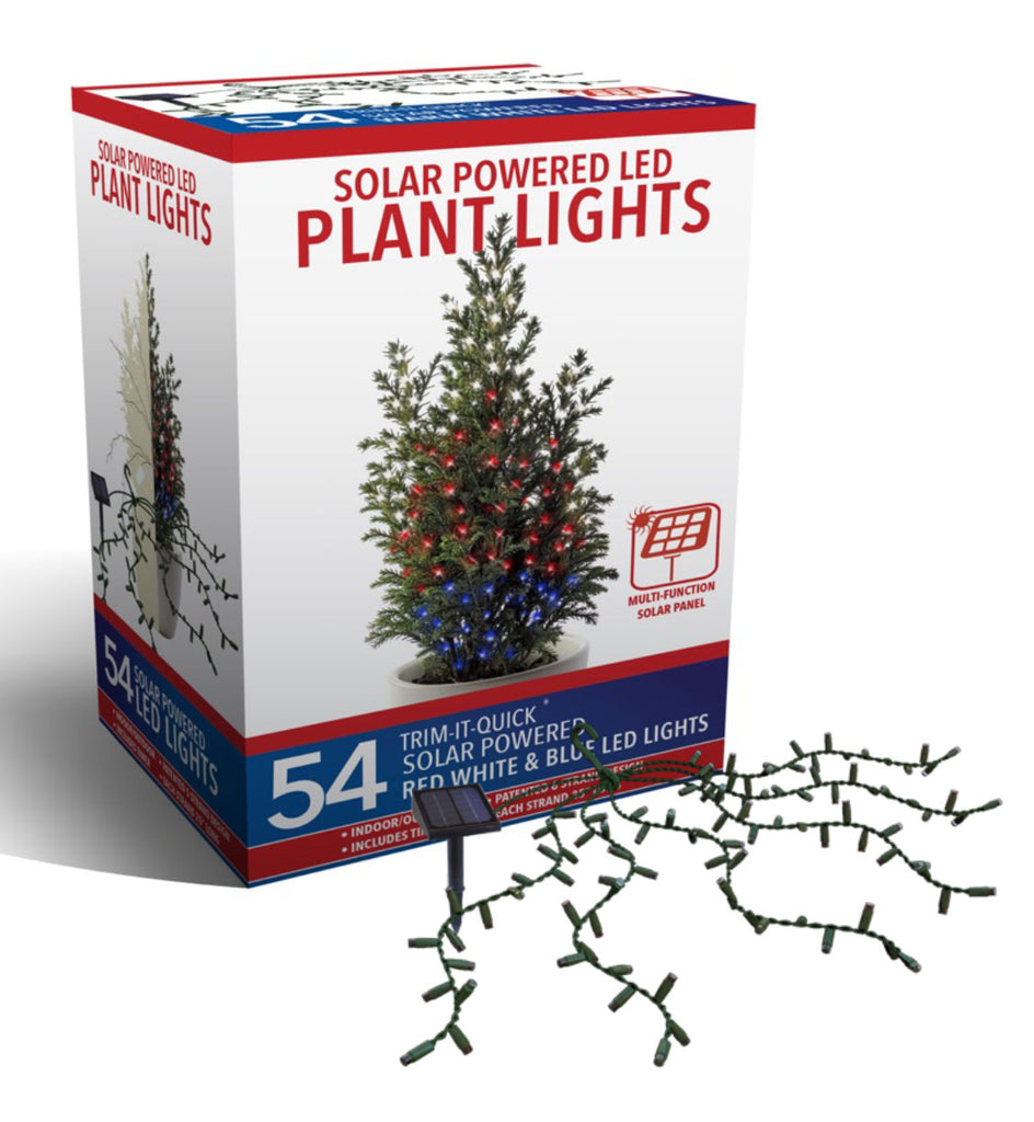 SOLAR LED Plant Lights, 54 Red/White/Blue Lights, 35", #SS004RDB-54
