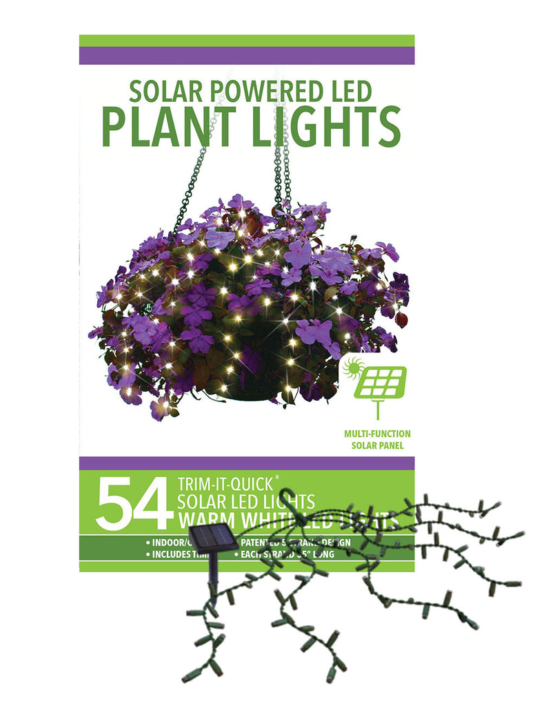SOLAR LED Plant Lights, 54 Warm White, 35", #SS004W-54